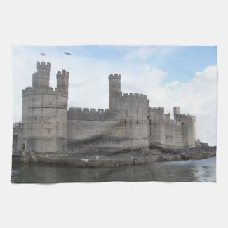 Caernarfon castle kitchen towels