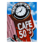 Cafe 50's Retro Diner Painting Postcard