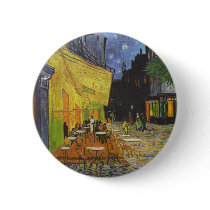 Cafe at Night by Vincent Van Gogh buttons by rahulbiswas Cafe at Night by Vincent Van Gogh buttons