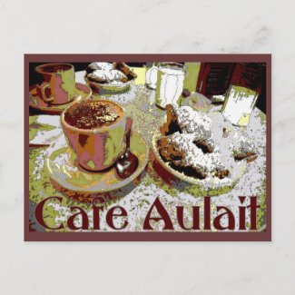 Cafe Aulait, New Orleans Coffee Post Card