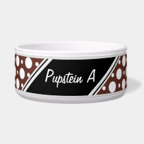 Cafe Brown Assorted Polka Dots Dog Bowl pet bowls