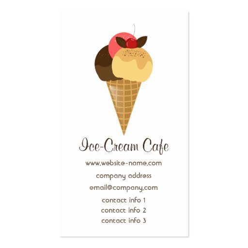 Cafe Business Card (front side)