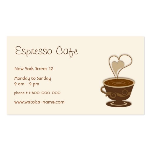 Cafe Business Card