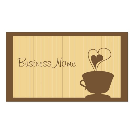 Cafe Business Card (back side)