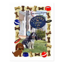 Café canino tarjetas postales