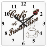 Cafe de Puerto Rico Wall Clock