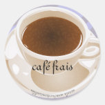 Café frais round stickers