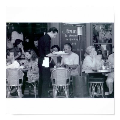 Cafe in Paris Print by cheevers313