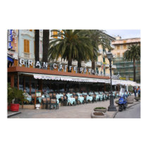 Cafe in Rapallo Italy posters by epaul Cafe in Rapallo Italy posters