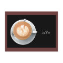 Cafe Latte Love Postcard