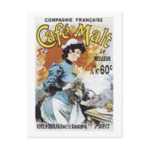 Cafe Malt Vintage Ad postcards