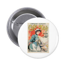 Cafe Malt Vintage Coffee Drink Ad Art Pinback Button