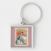 Cafe Malt Vintage Coffee Drink Ad Art Key Chains