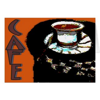 Cafe Matisse Style Sign card