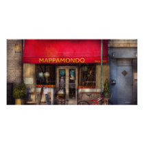 Cafe - NY - Chelsea - Mappamondo Photo Greeting Card