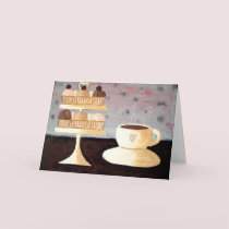 Cafe Parisien Cupcake Birthday Card cards