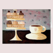 Cafe Parisien Cupcake Birthday Card cards