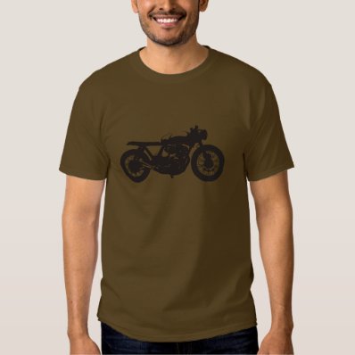 Cafe Racer / Brat Motorcycle Vintage Cool Stencil Shirt