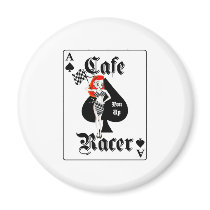 Cafe Racer Ton Up Redhead Fridge Magnets