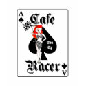 Cafe Racer Ton Up Redhead t-shirts by scooterfun Cafe Racer Ton Up Redhead t-shirts