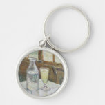 Café table with absinth Keychain