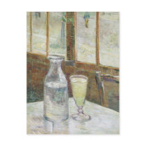 Café table with absinth Postcard