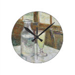 Café table with absinth Wall Clock
