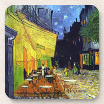 Cafe Terrace at Night by Van Gogh Drink Coaster