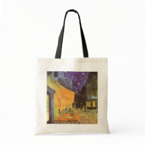 Cafe Terrace at Night by Vincent van Gogh Canvas Bags