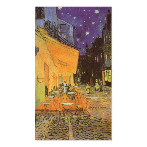 Cafe Terrace at Night by Vincent van Gogh Business Card Templates (back side)