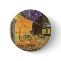 Cafe Terrace at Night by Vincent van Gogh Button