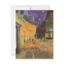 Cafe Terrace at Night by Vincent van Gogh Announcement
