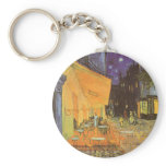 Cafe Terrace at Night by Vincent van Gogh Keychain