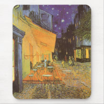 Cafe Terrace at Night by Vincent van Gogh Mousepad
