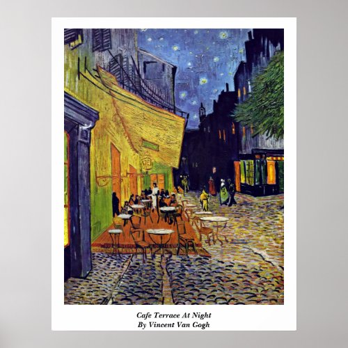 Cafe Terrace At Night By Vincent Van Gogh Print