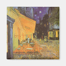 Cafe Terrace Night, van Gogh Vintage Impressionism Fridge Magnet