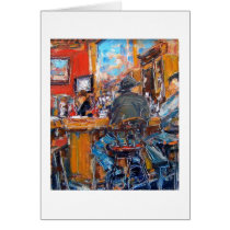 "Cafe Waterfront" by Linda Mitchell cards by lostcoast "Cafe Waterfront" by Linda Mitchell cards