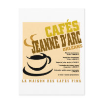 Cafes Jeanne D'Arc postcards by tshirtypoo Cafes Jeanne D'Arc postcards