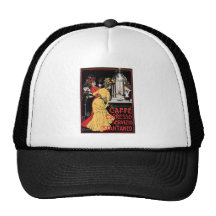 Caffe Espresso Vintage Coffee Drink Ad Art Hats