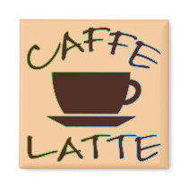 Caffe Latte Fridge Magnets
