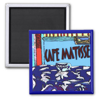 Caffee Matisse Sign 2 Inch Square Magnet