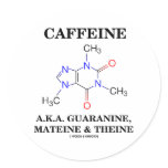 Caffeine A.K.A. Guaranine, Mateine and Theine Sticker