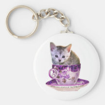Caffeine Cat 2 keychain