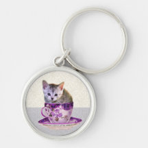 caffeine cat keychain