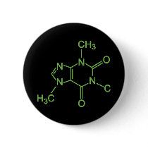 Caffeine Coffee Molecule Pinback Button