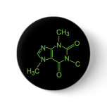 Caffeine Coffee Molecule Pinback Button