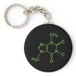 Caffeine Coffee Molecule keychains