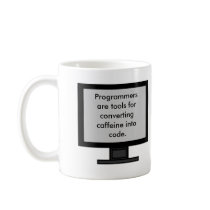 Caffeine into code Mug by Superstarbing Caffeine into code Mug