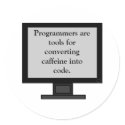 Caffeine into Code Stickers by Superstarbing Caffeine into Code Stickers