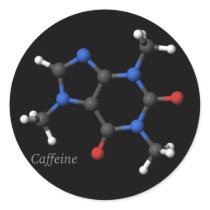 Caffeine Molecular Model Sticker